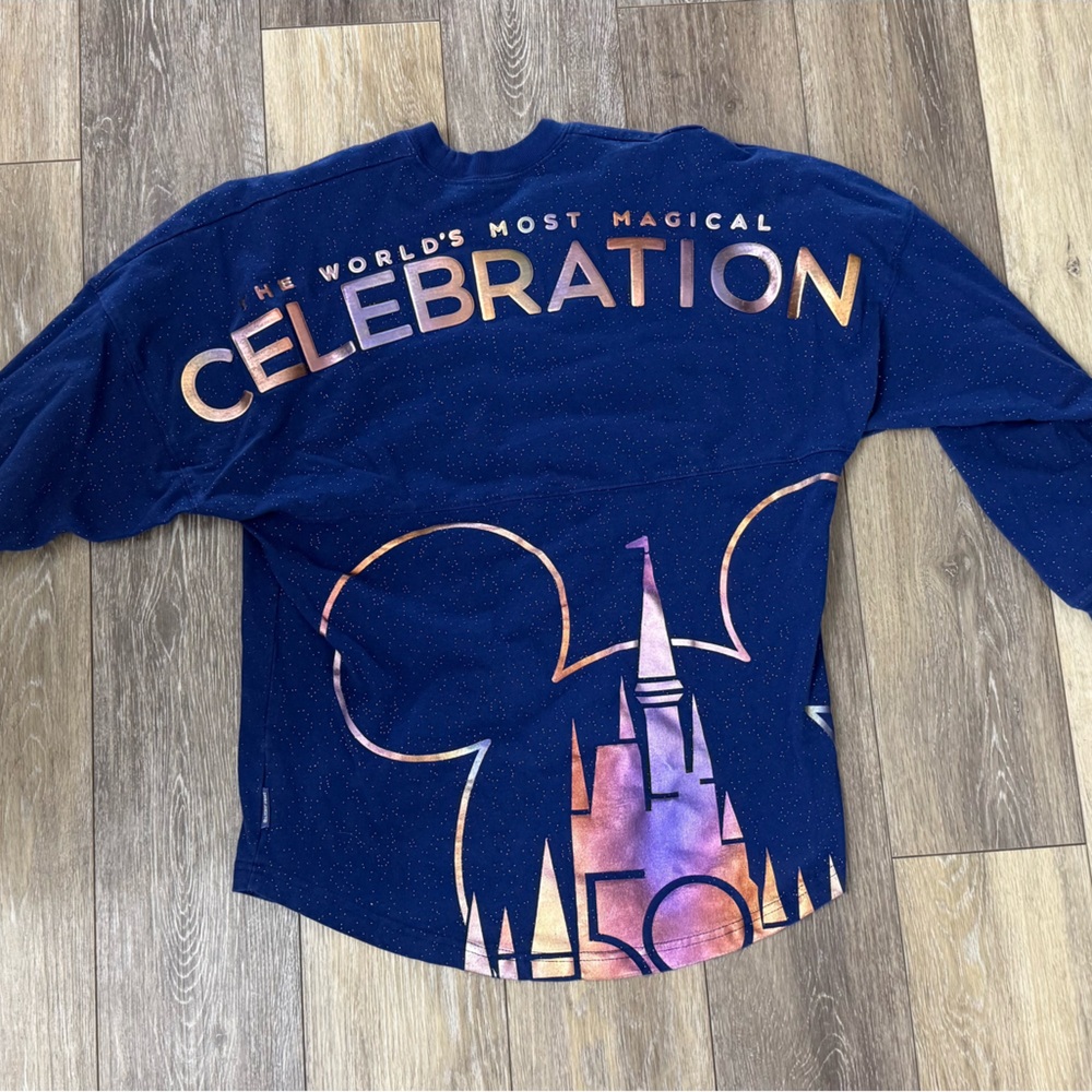 Disney "The World's Most Magical Celebration" Navy Long Sleeve Shirt